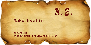 Makó Evelin névjegykártya